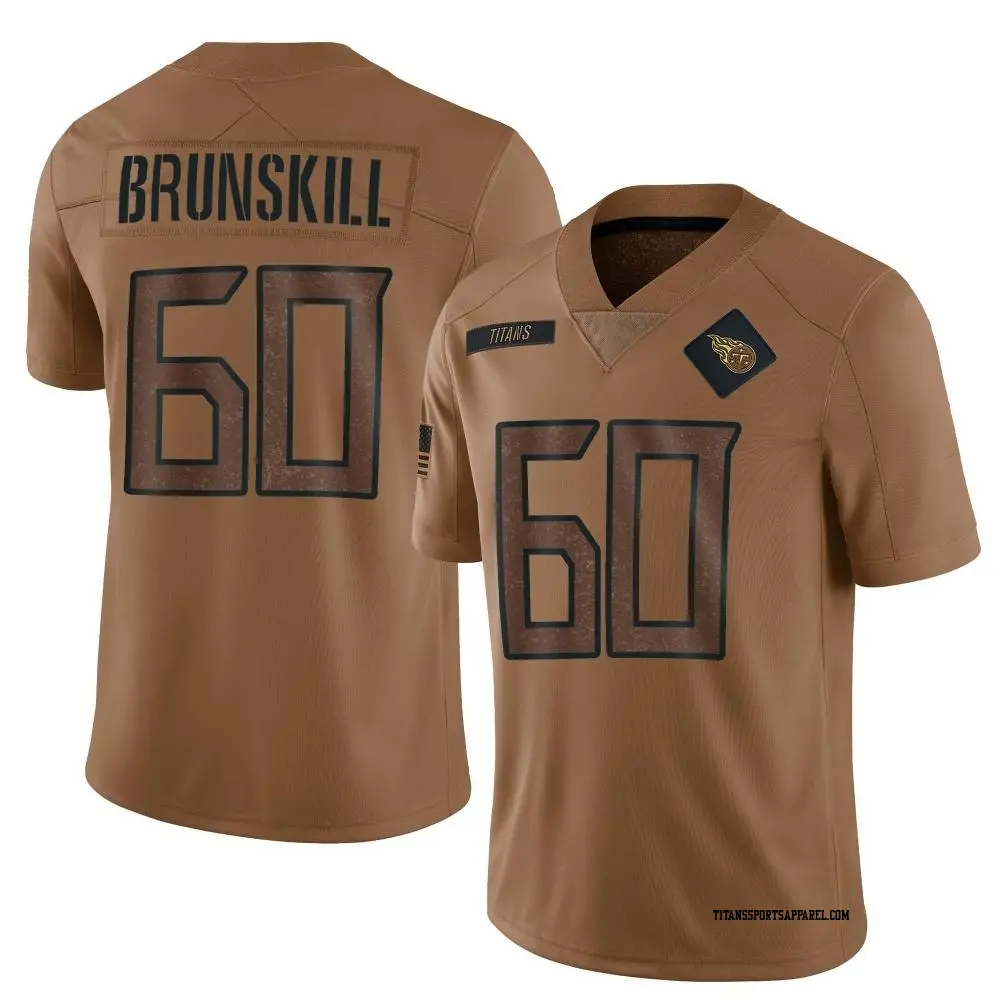Limited Brown Men's Daniel Brunskill Tennessee Titans 2023 Salute To Service Jersey